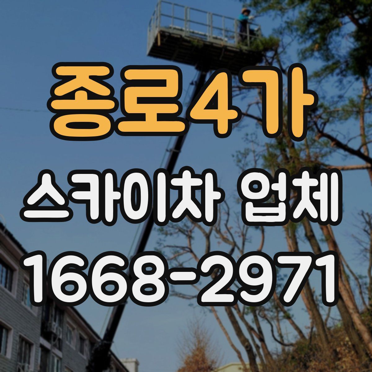 종로4가 스카이차 업체