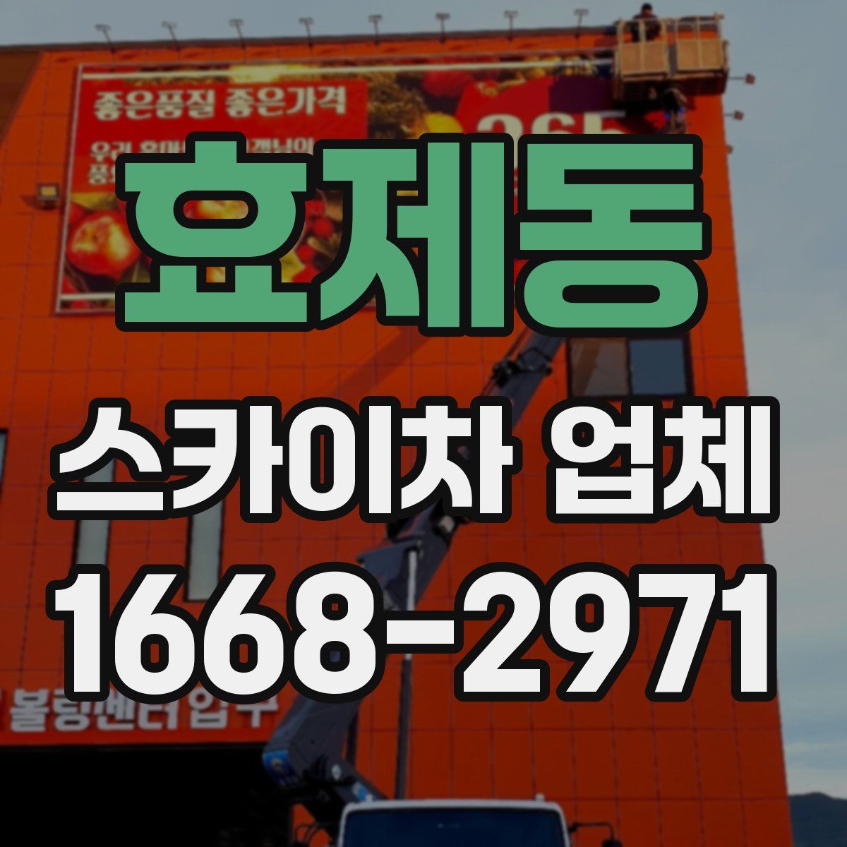 효제동 스카이차 업체