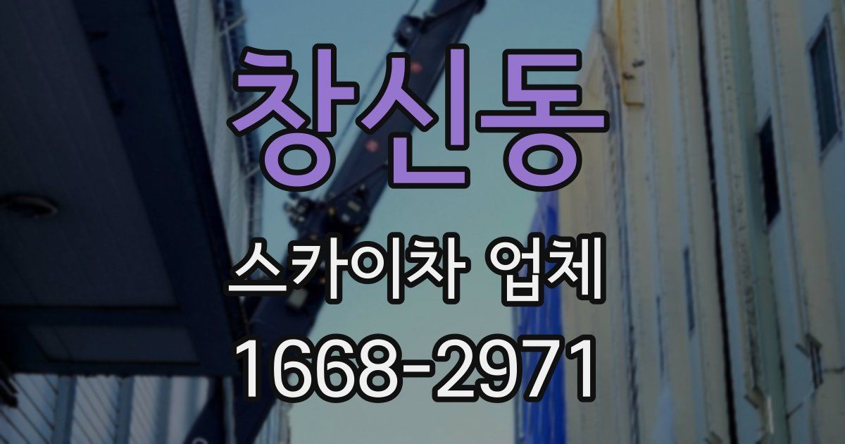 창신동 스카이차 업체