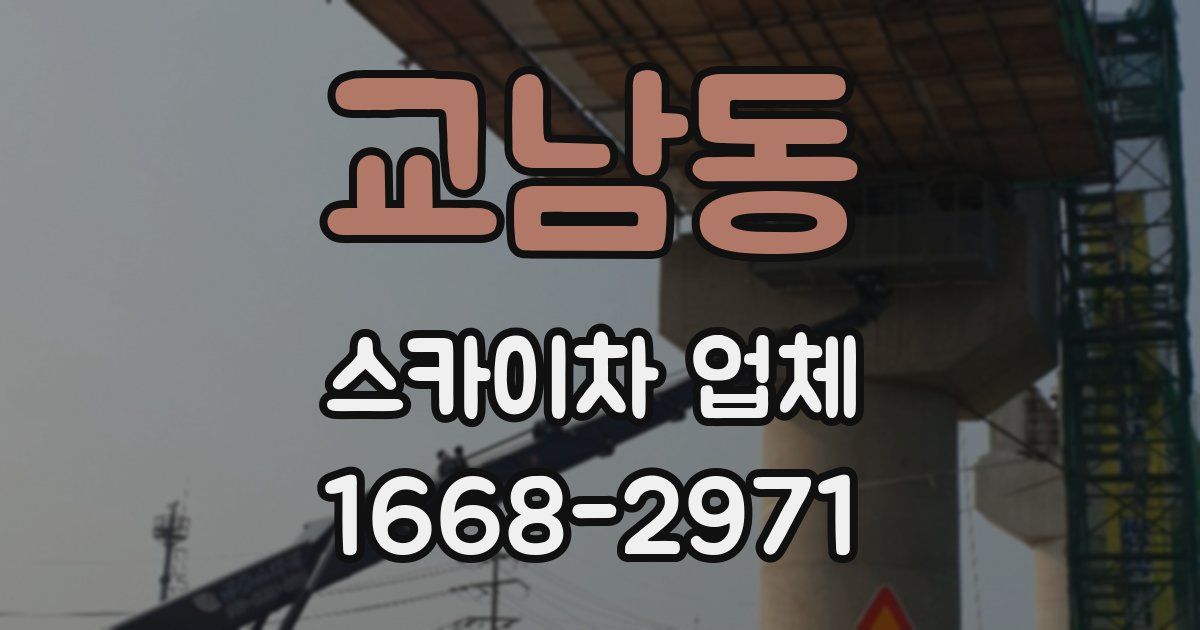 교남동 스카이차 업체