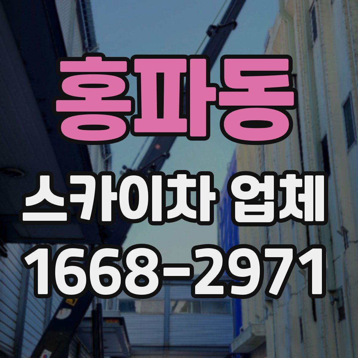 홍파동 스카이차 업체