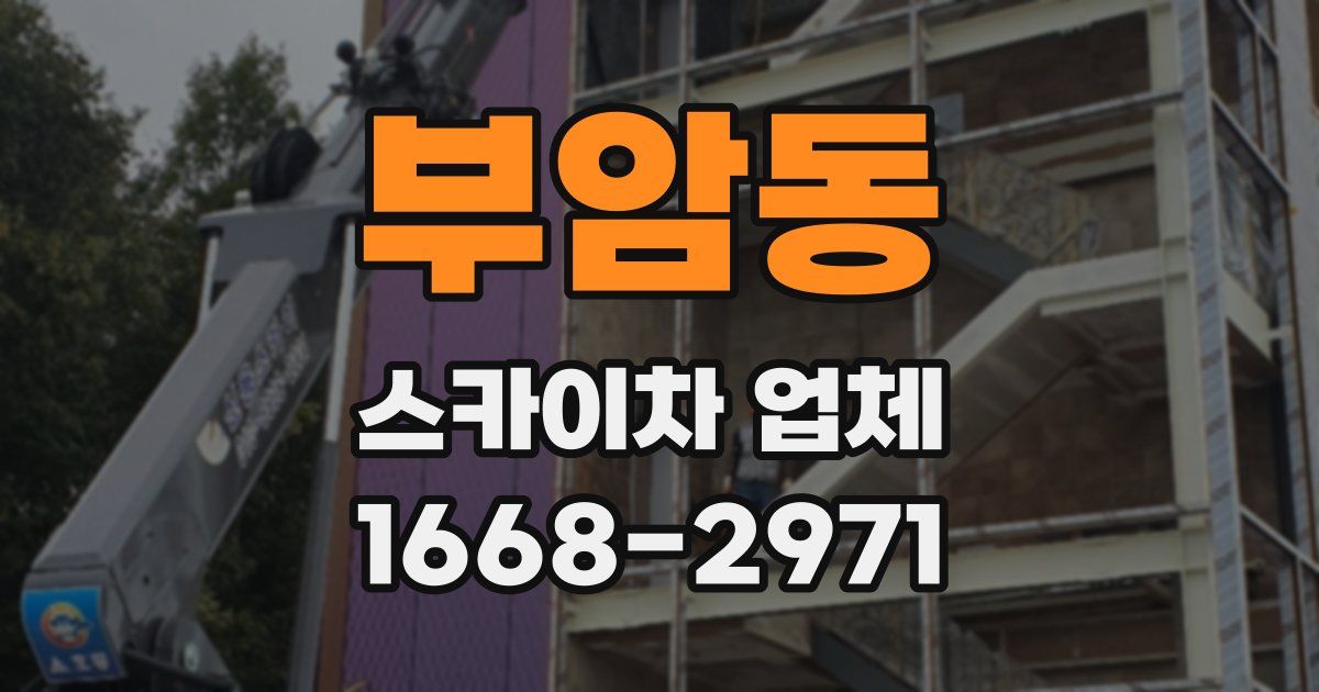 부암동 스카이차 업체