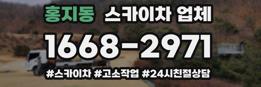 홍지동 스카이차 업체