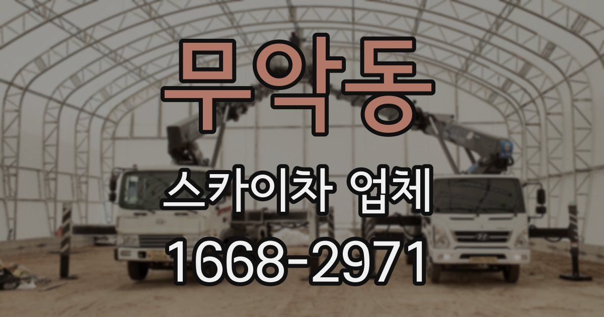 무악동 스카이차 업체
