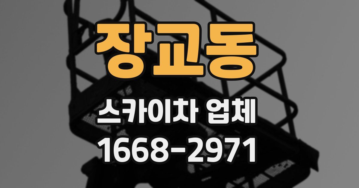장교동 스카이차 업체