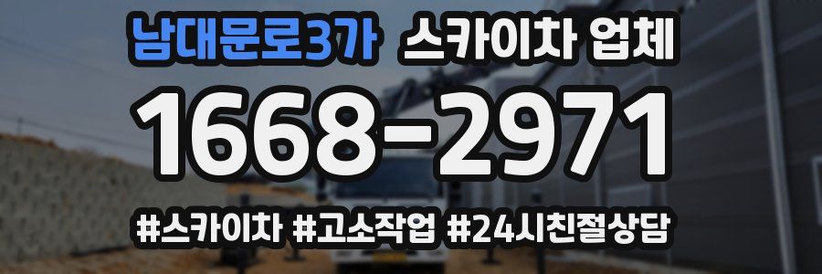 남대문로3가 스카이차 업체