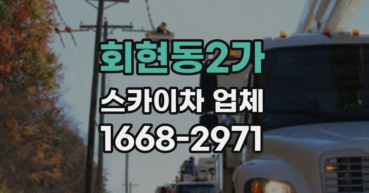 회현동2가 스카이차 업체