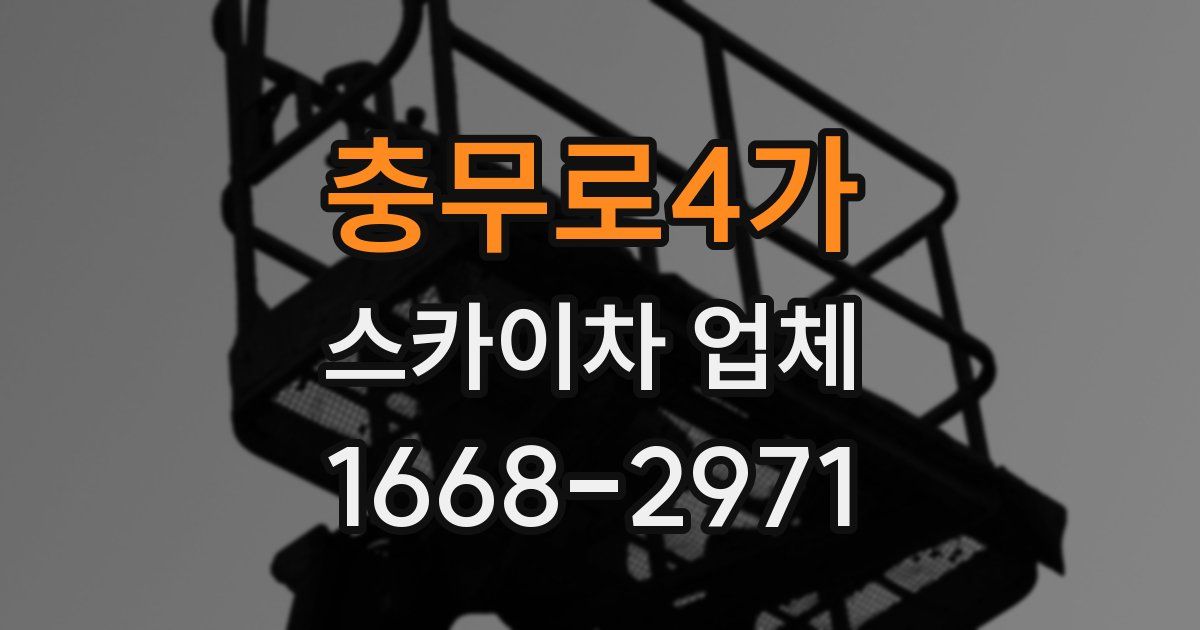 충무로4가 스카이차 업체