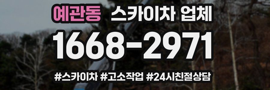 예관동 스카이차 업체