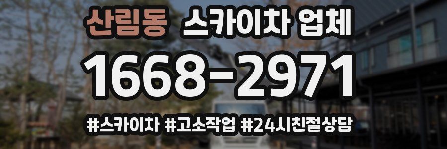 산림동 스카이차 업체