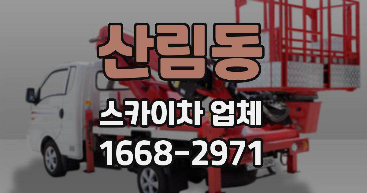 산림동 스카이차 업체