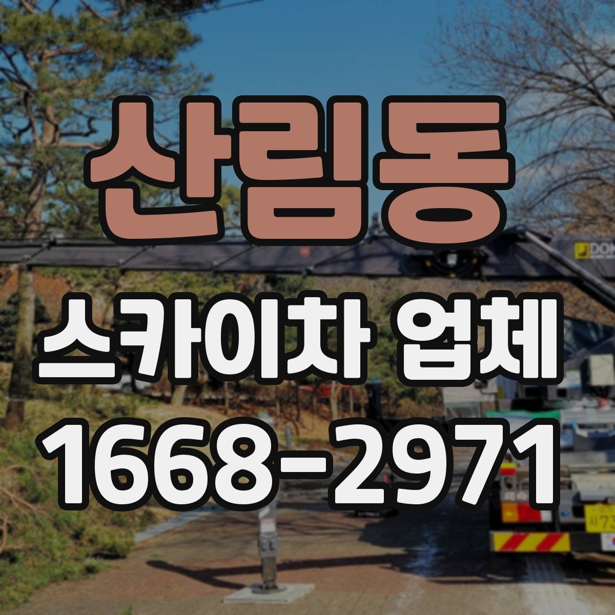 산림동 스카이차 업체