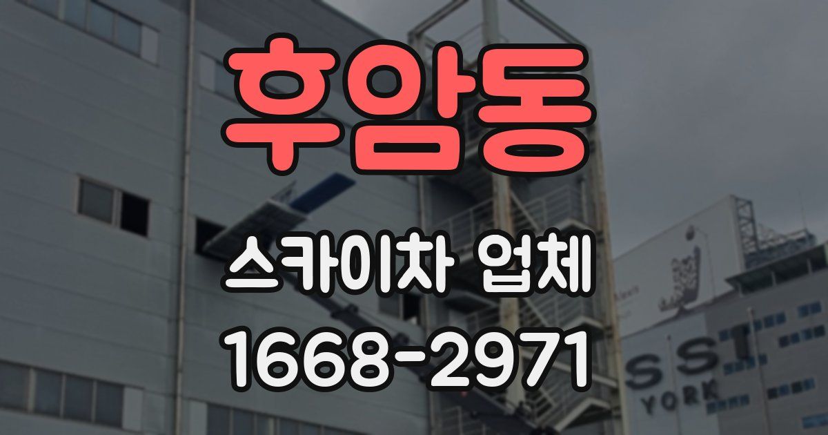 후암동 스카이차 업체
