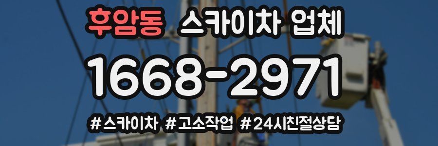 후암동 스카이차 업체