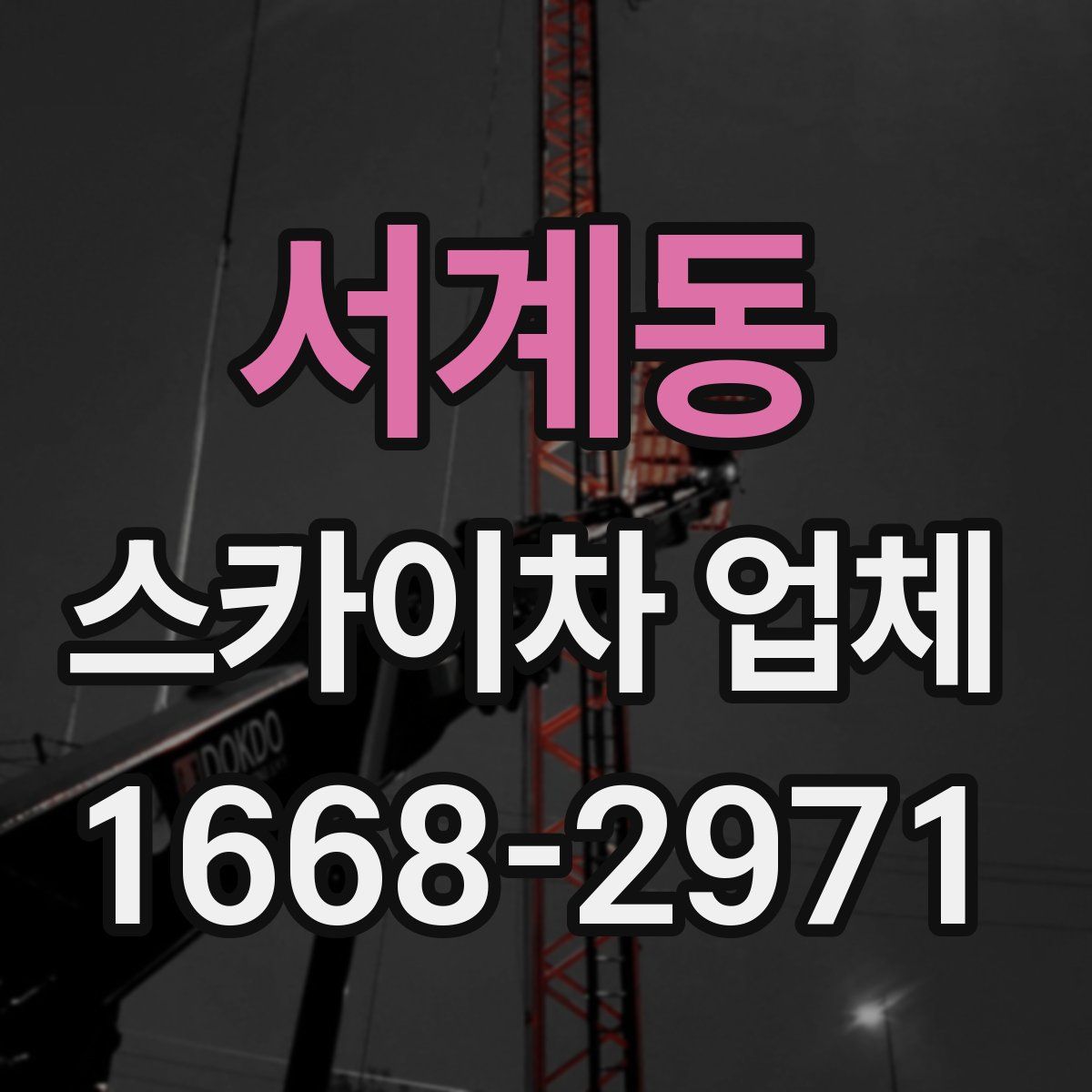 서계동 스카이차 업체