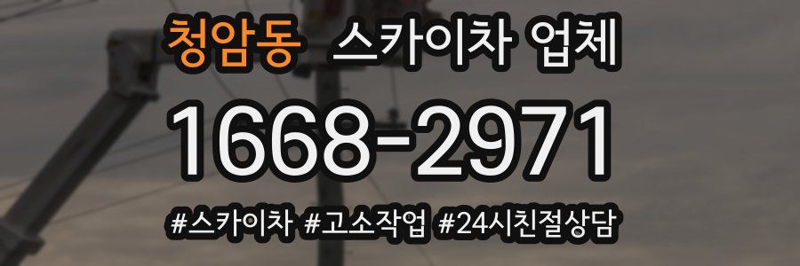 청암동 스카이차 업체