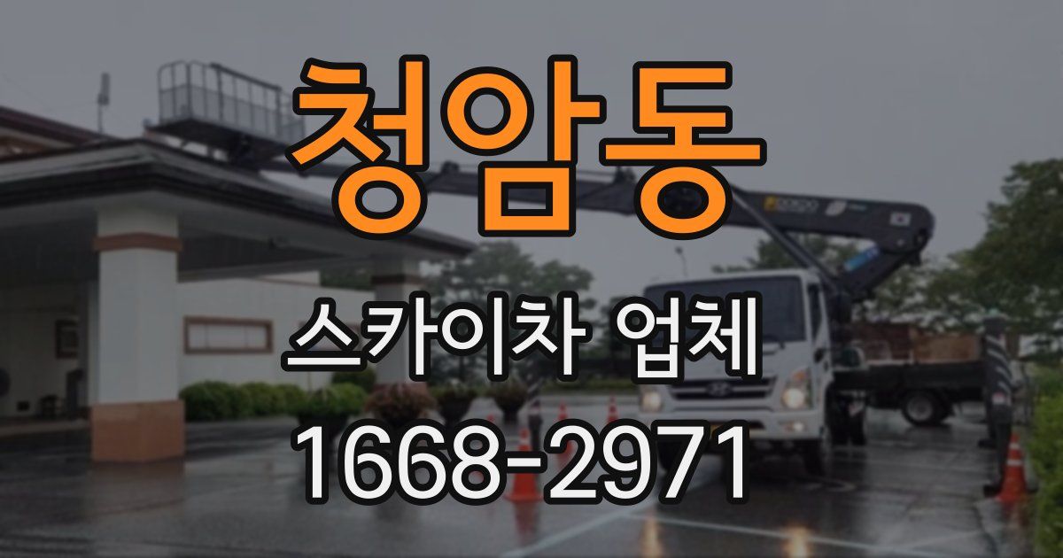 청암동 스카이차 업체