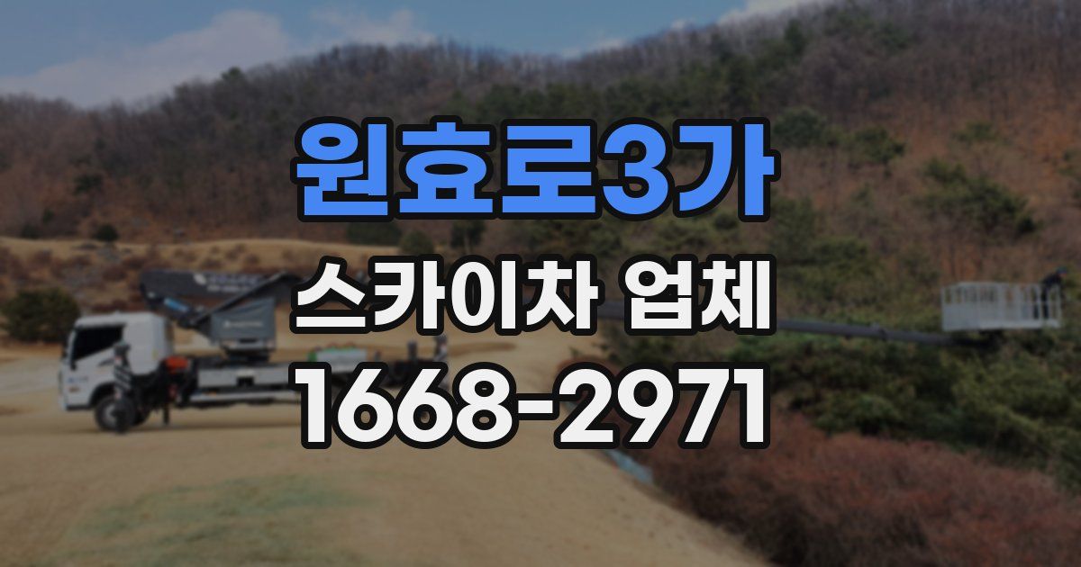 원효로3가 스카이차 업체