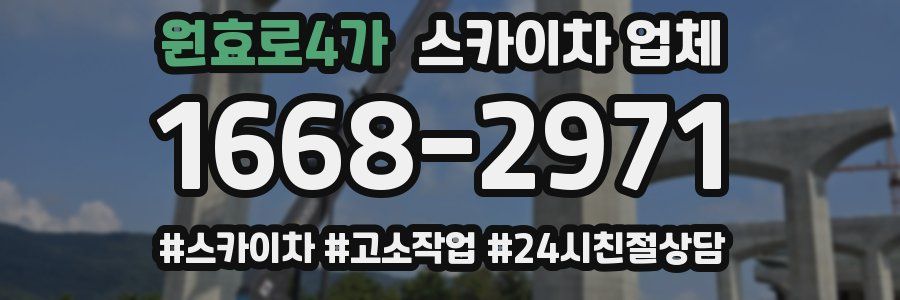 원효로4가 스카이차 업체