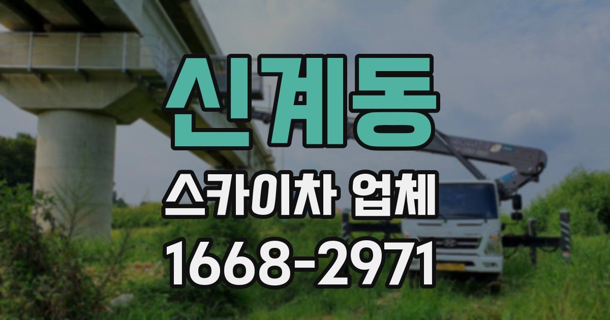 신계동 스카이차 업체
