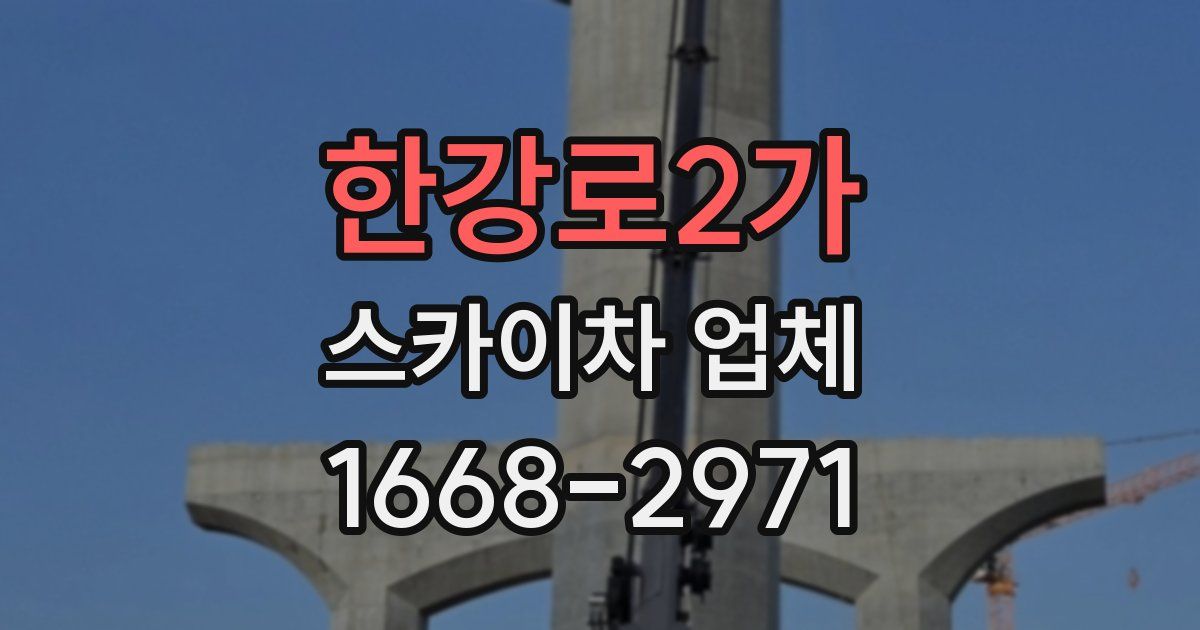 한강로2가 스카이차 업체