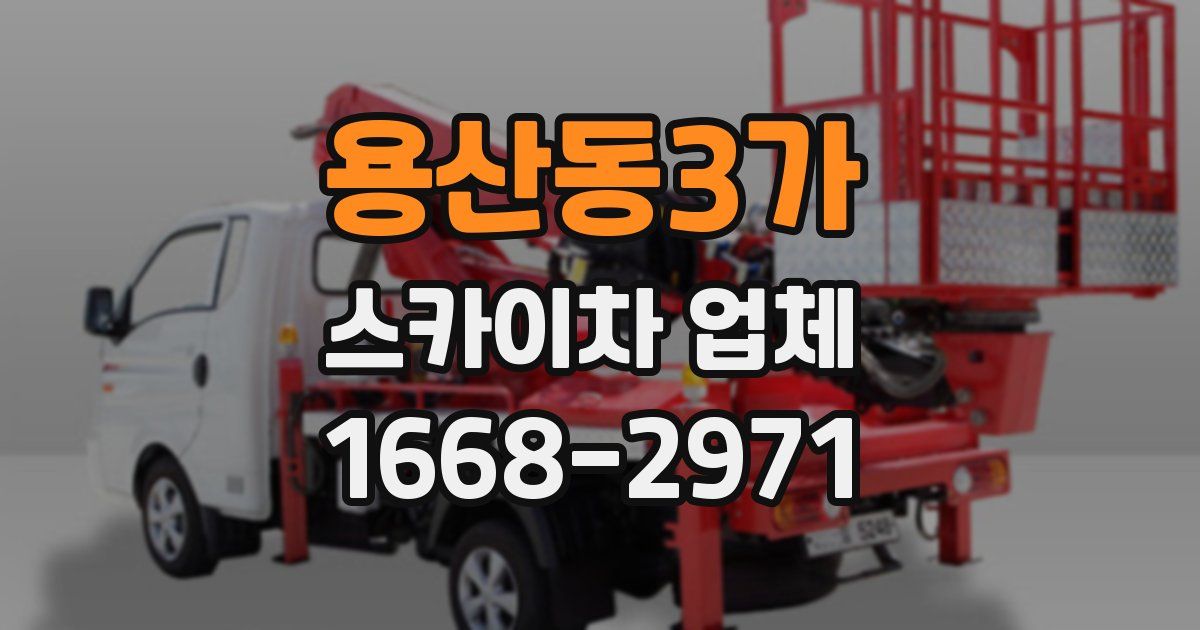 용산동3가 스카이차 업체
