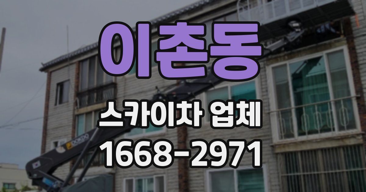 이촌동 스카이차 업체