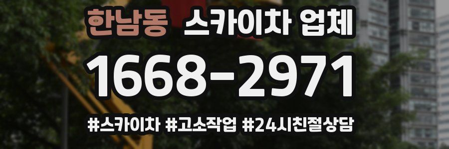 한남동 스카이차 업체