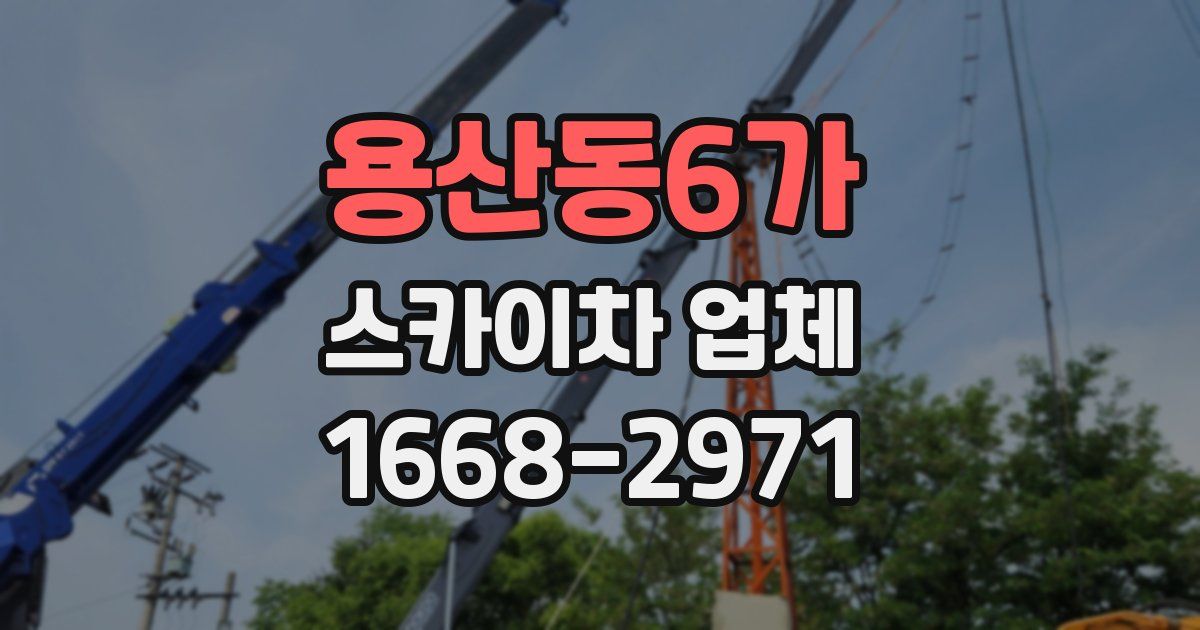 용산동6가 스카이차 업체