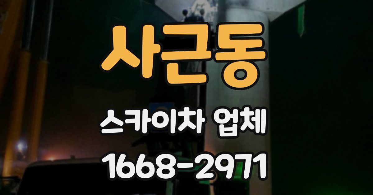 사근동 스카이차 업체