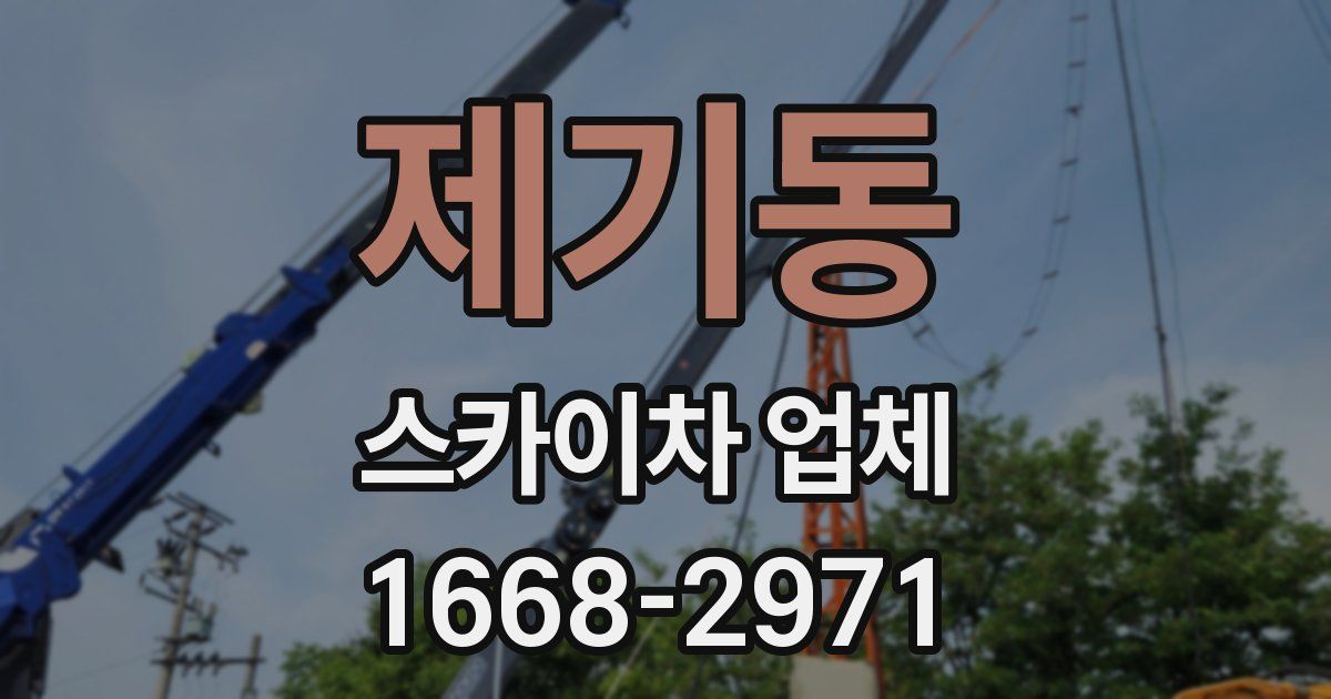 제기동 스카이차 업체