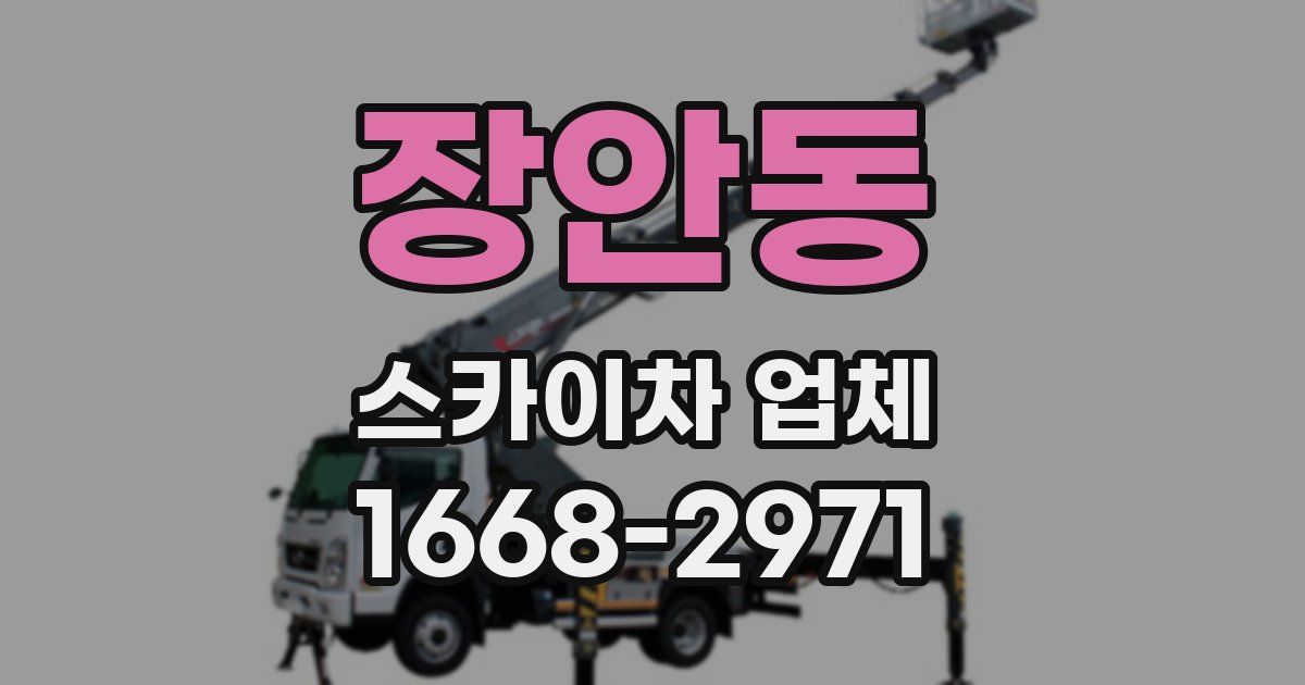 장안동 스카이차 업체
