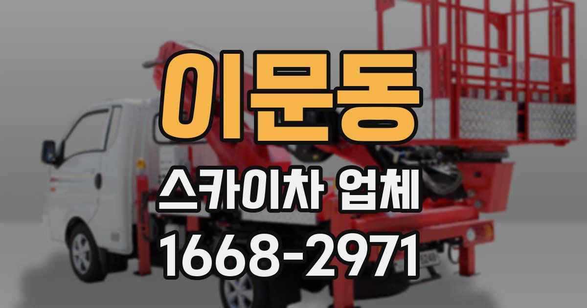 이문동 스카이차 업체