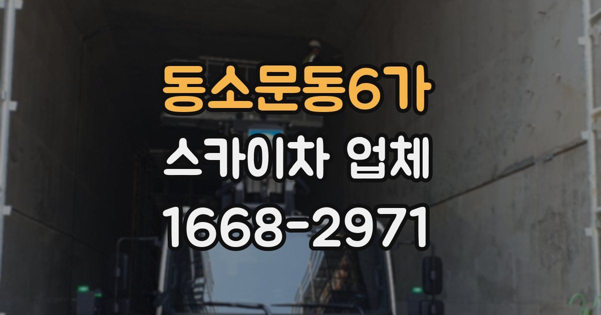 동소문동6가 스카이차 업체