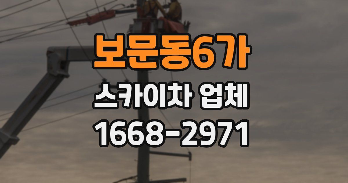 보문동6가 스카이차 업체