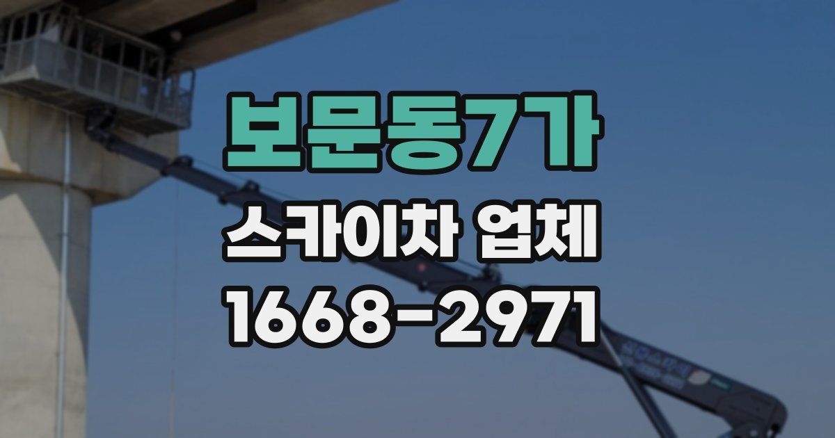 보문동7가 스카이차 업체