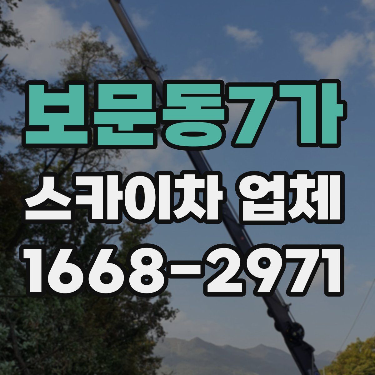 보문동7가 스카이차 업체
