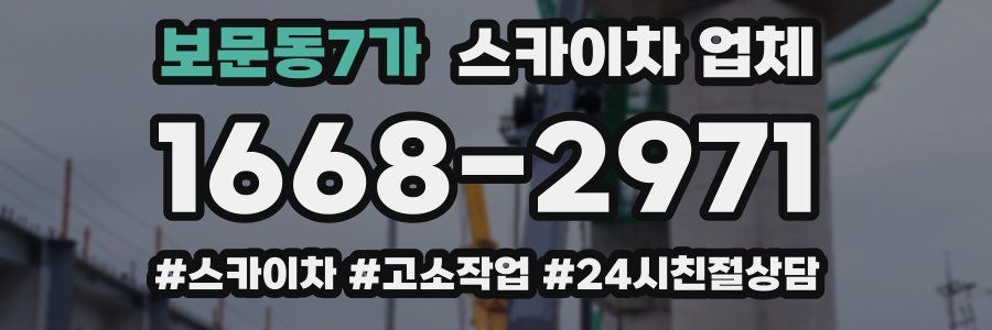 보문동7가 스카이차 업체