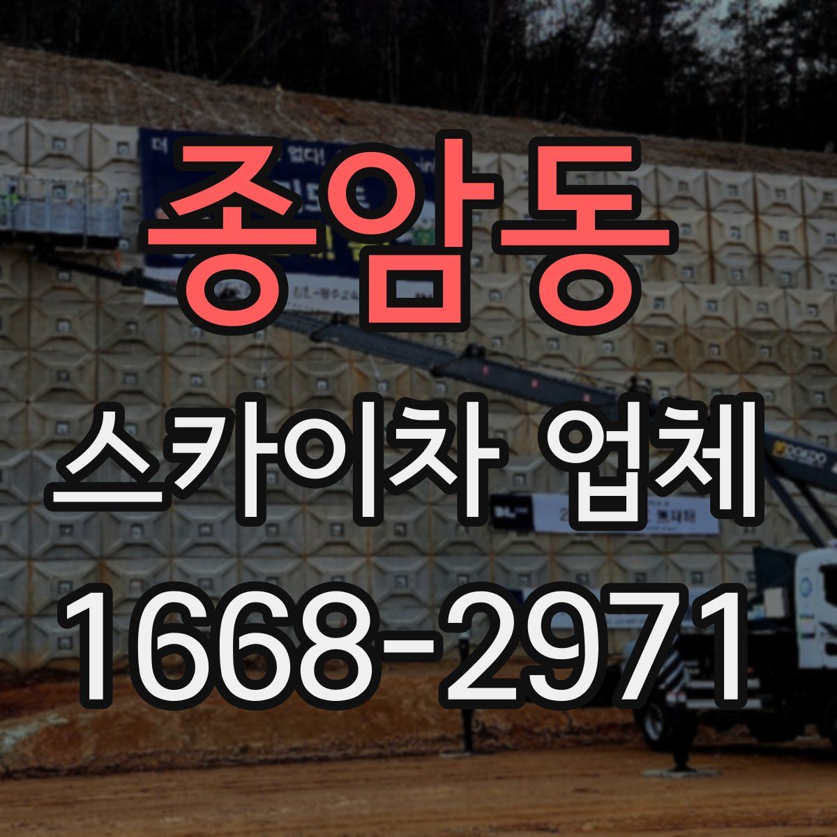 종암동 스카이차 업체