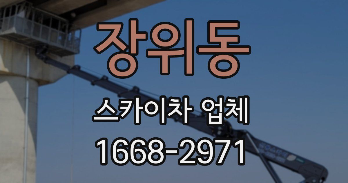 장위동 스카이차 업체