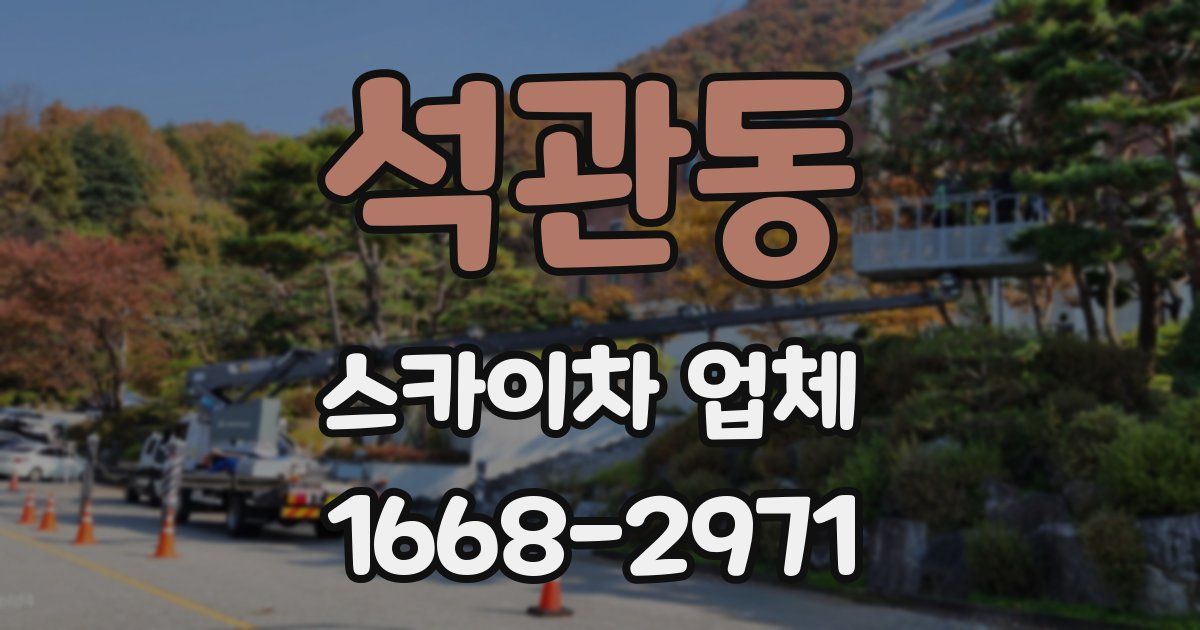 석관동 스카이차 업체