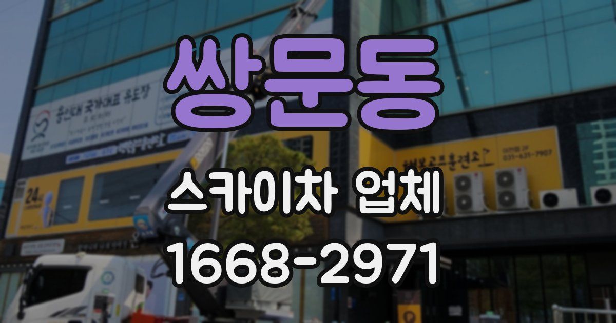 쌍문동 스카이차 업체