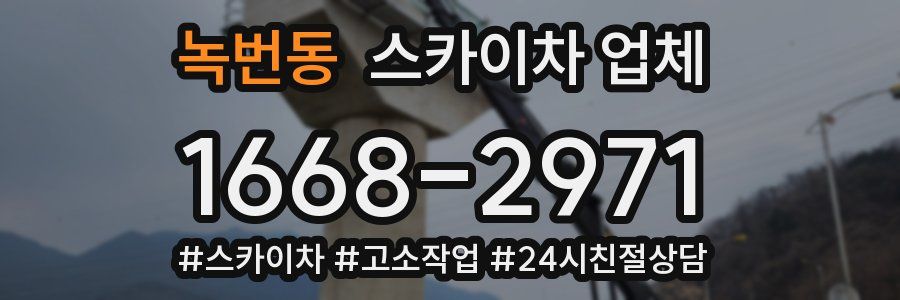 녹번동 스카이차 업체