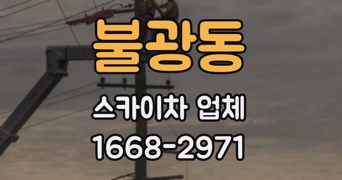 불광동 스카이차 업체