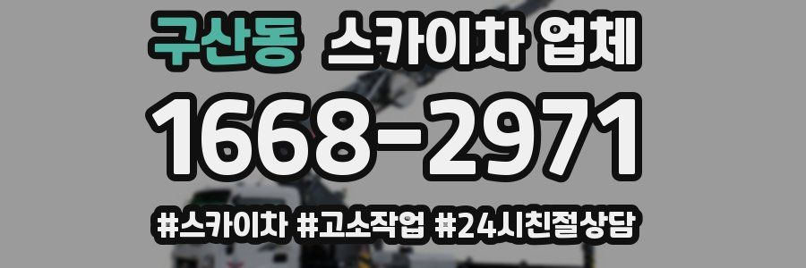 구산동 스카이차 업체