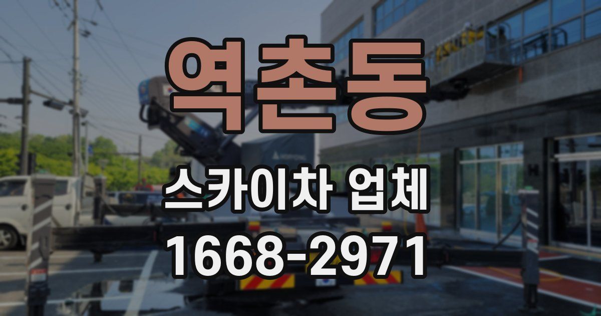 역촌동 스카이차 업체