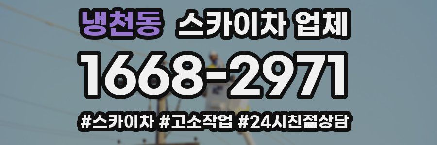 냉천동 스카이차 업체