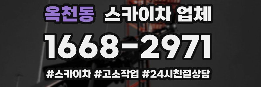 옥천동 스카이차 업체