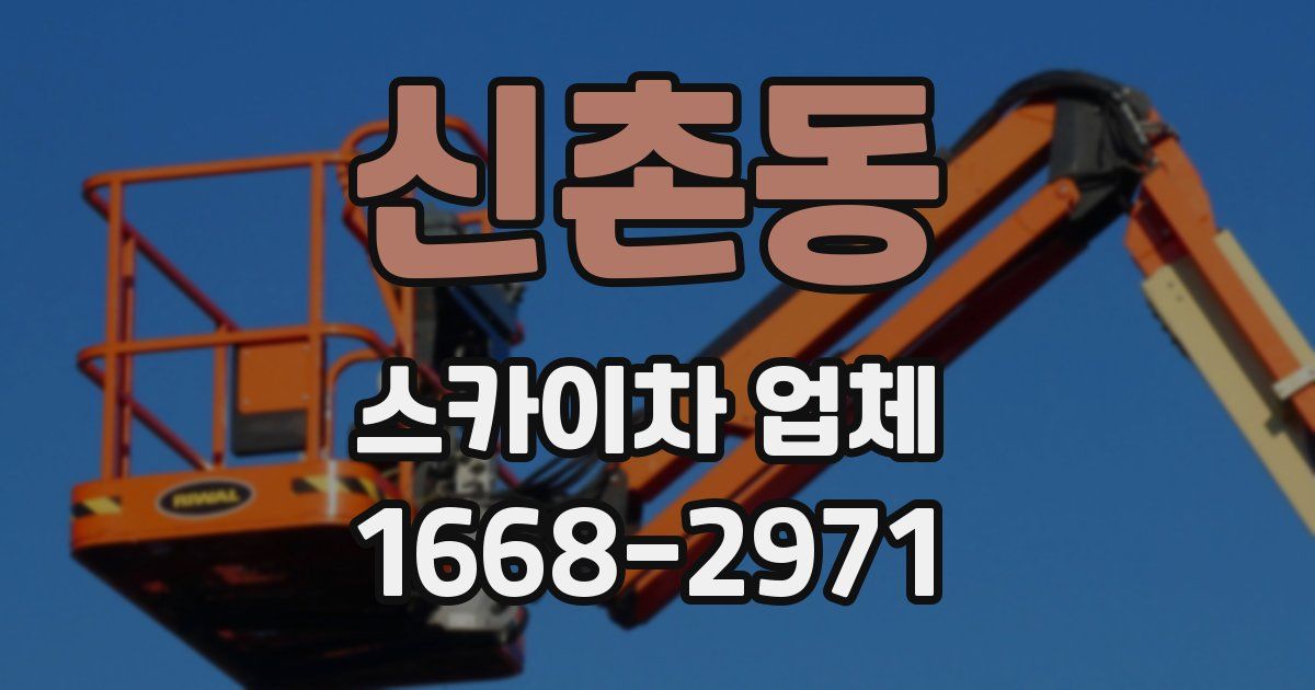 신촌동 스카이차 업체