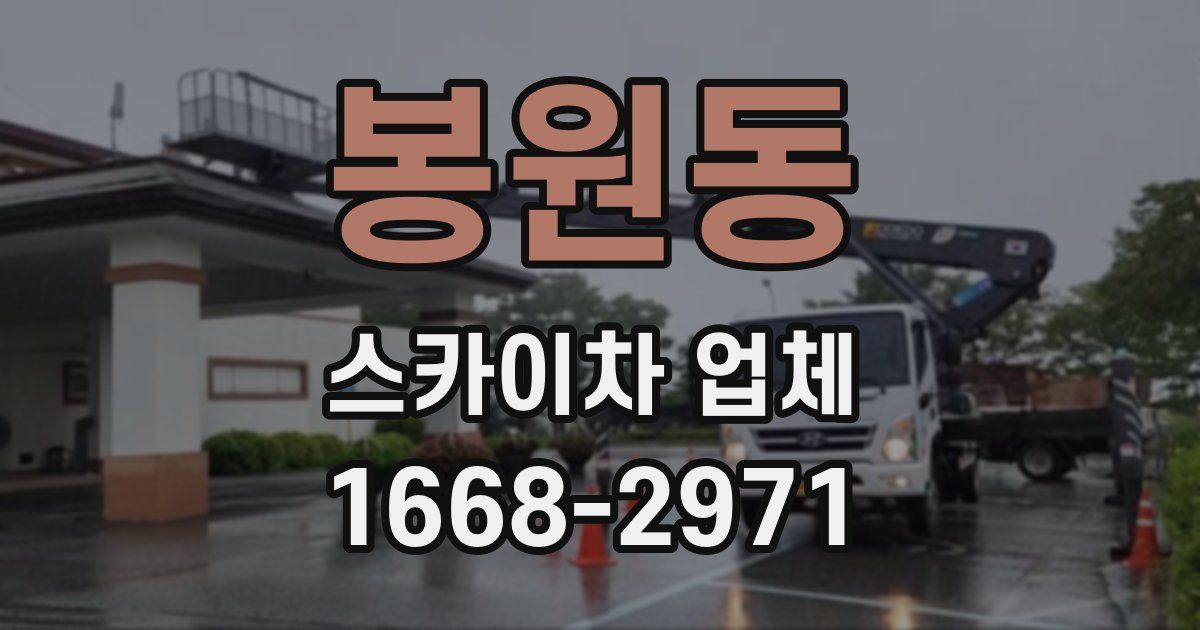 봉원동 스카이차 업체